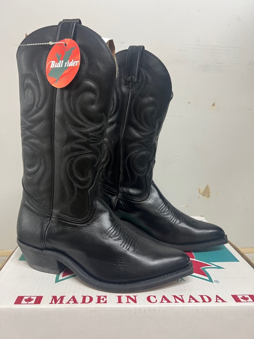 Canada West # 6962 Men’s Bullriders Black Manchester Cowboy Boots
